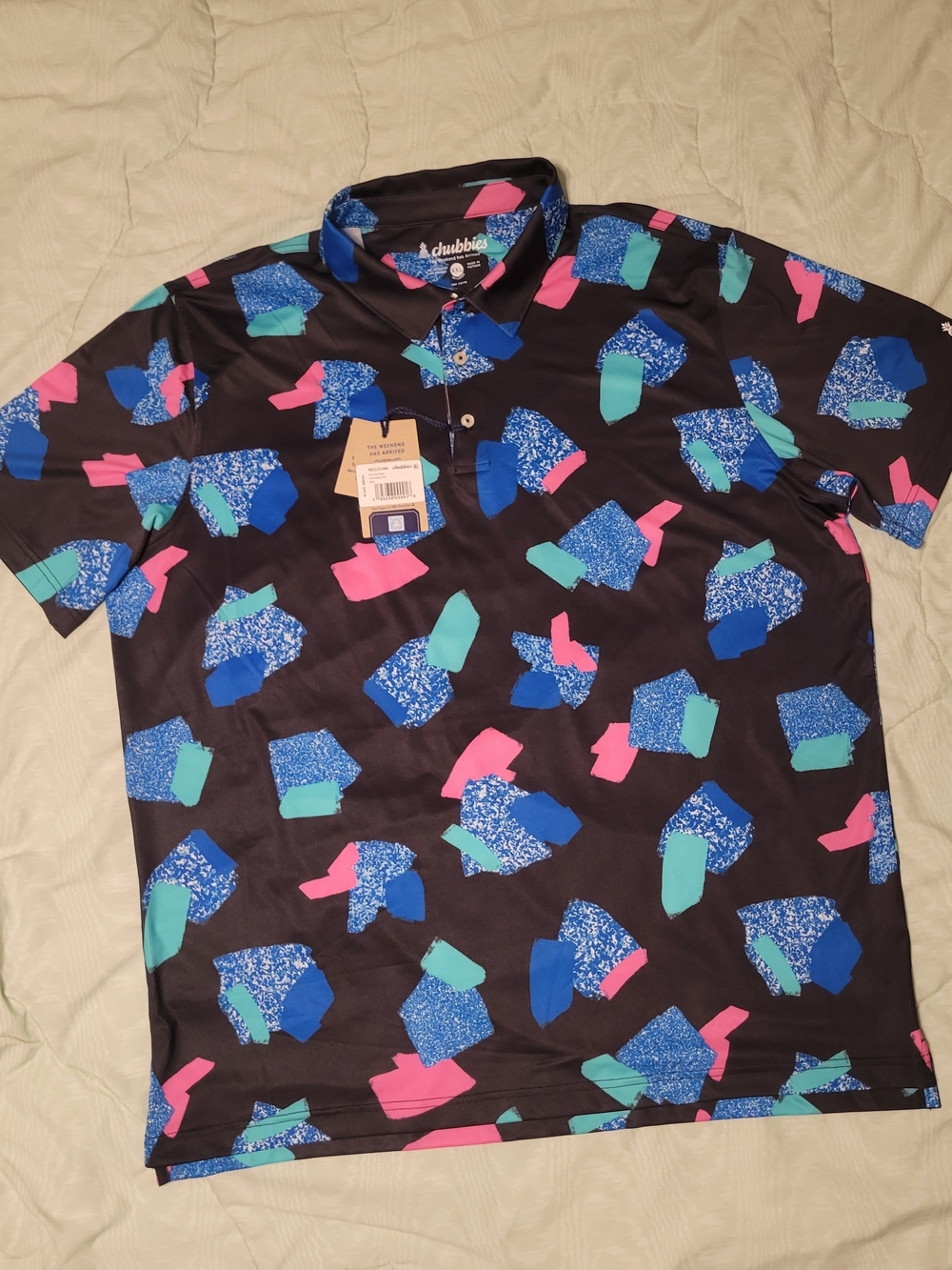 NWT chubbies The Abs Tract Perfomance Polo
